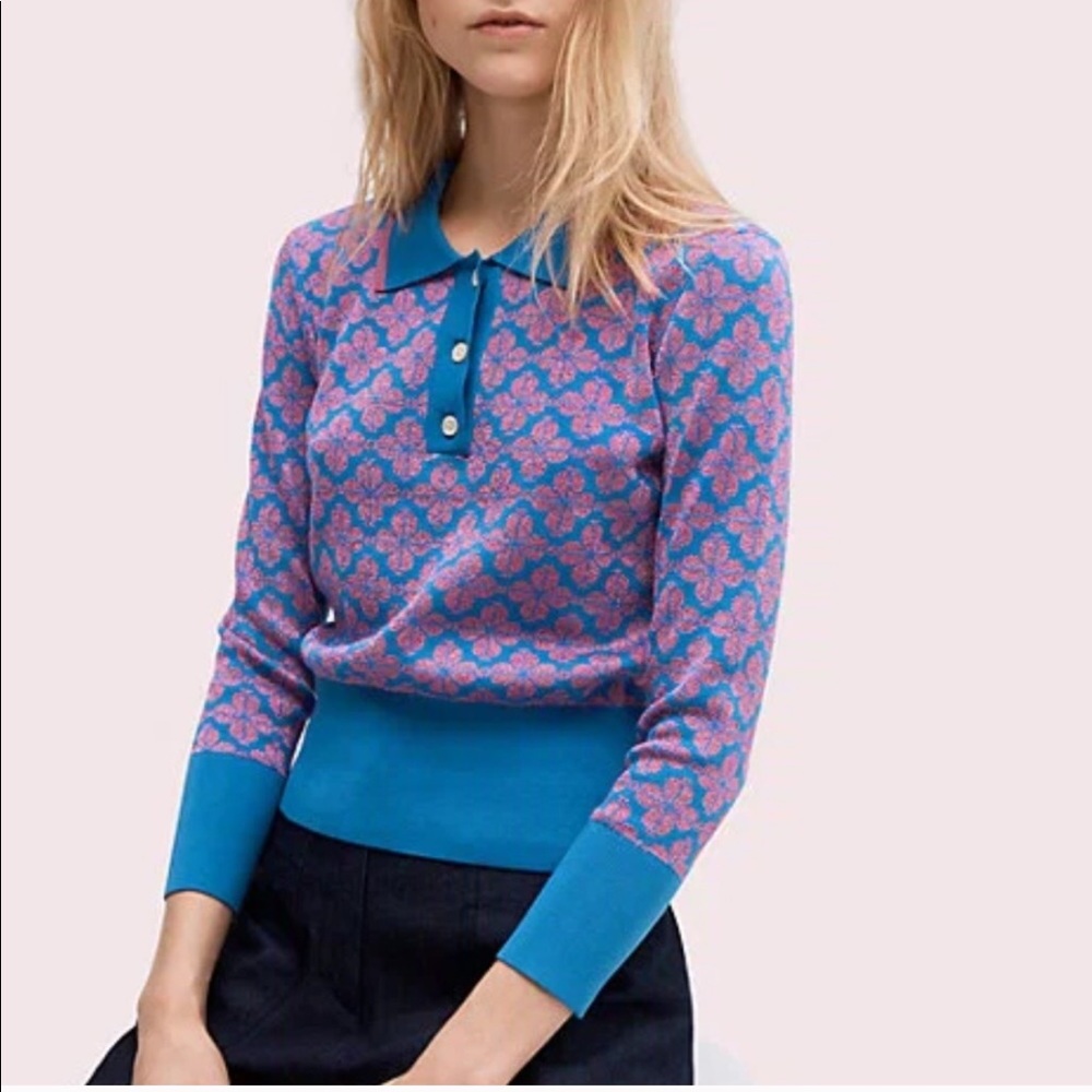 Kate Spade Flower Polo Swearer NWT